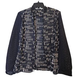 Elie Tahari blue/white jacket/blazer. S. #915